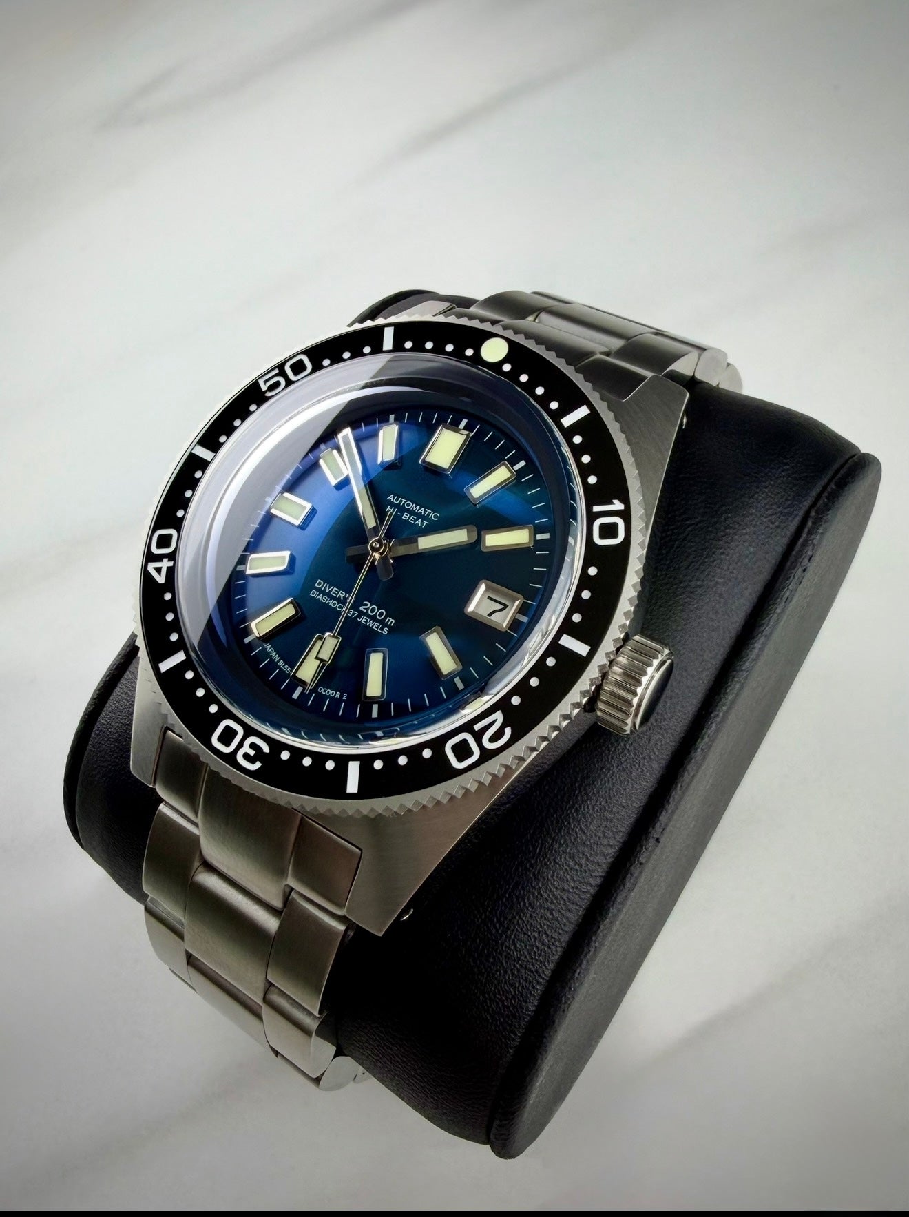 SS 62MAS Automatic Dive Watch - Seiko NH35 movement SLA 043 - Navy Blue Dial - Stainless Bracelet